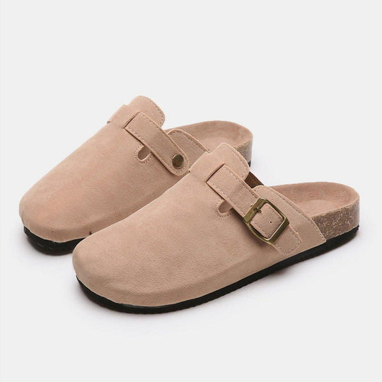 London Suede Buckle Slide - Klazzi Fashion Boutique