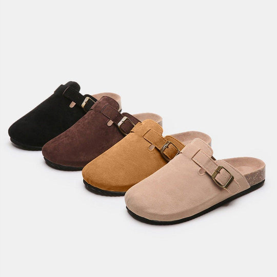 London Suede Buckle Slide - Klazzi Fashion Boutique