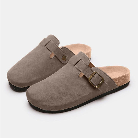 London Suede Buckle Slide - Klazzi Fashion Boutique