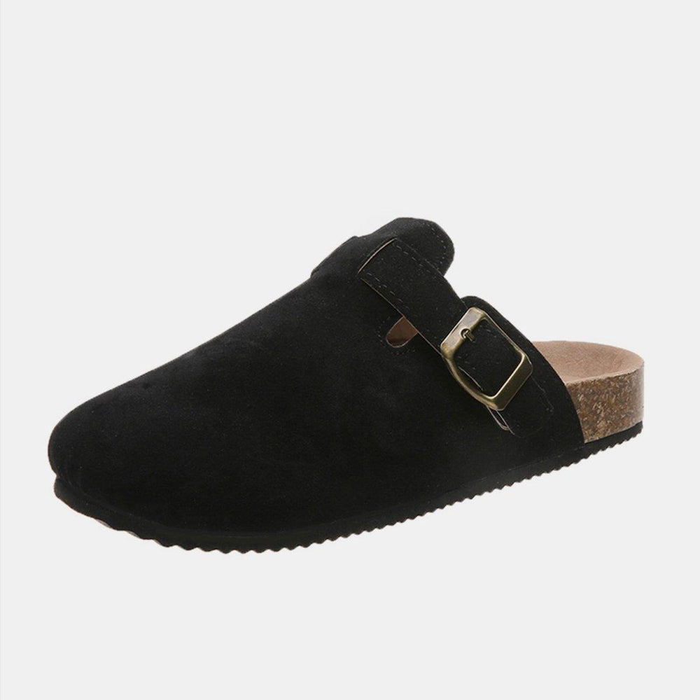 London Suede Buckle Slide - Klazzi Fashion Boutique