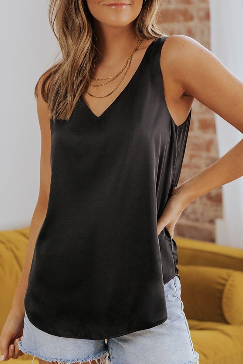 Loose Flirty Tank Top - Klazzi Fashion Boutique