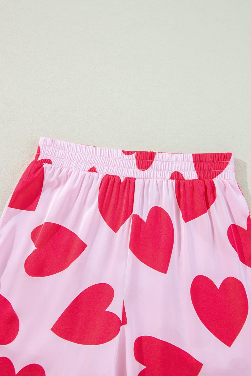 Love Hearts Valentines Pants Pajamas Set - Klazzi Fashion Boutique