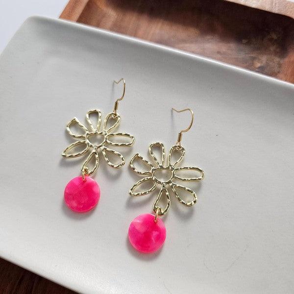 Maisy Earrings - Hot Pink - Klazzi Fashion Boutique