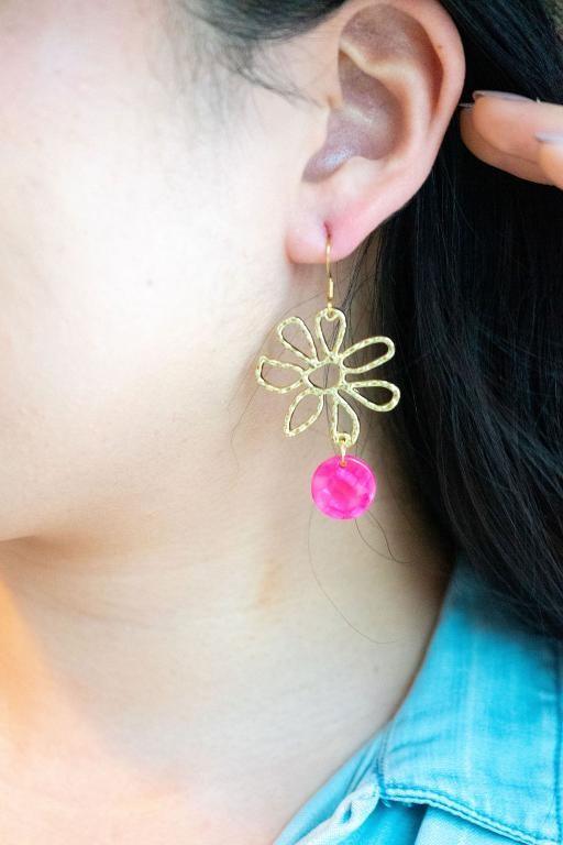 Maisy Hot Pink Earrings 