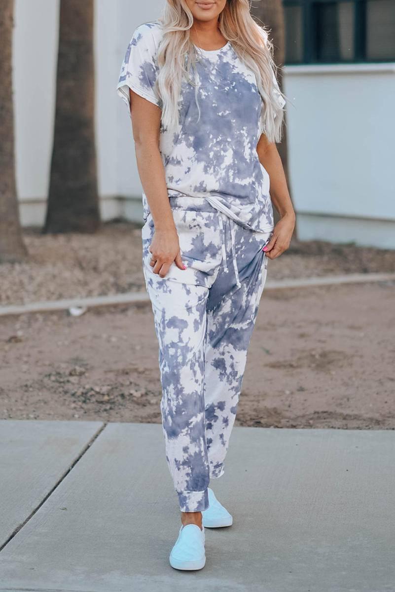 Marble Tie - Dyed Pants Set - Klazzi Fashion Boutique