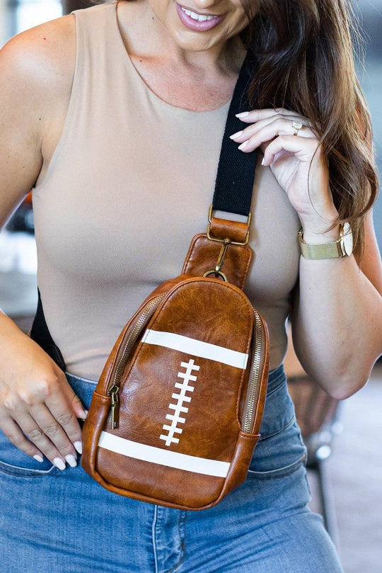 Mini Football Crossbody Backpack - Klazzi Fashion Boutique