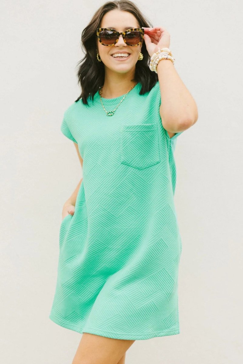 Mint Green T Shirt Dress - Klazzi Fashion Boutique