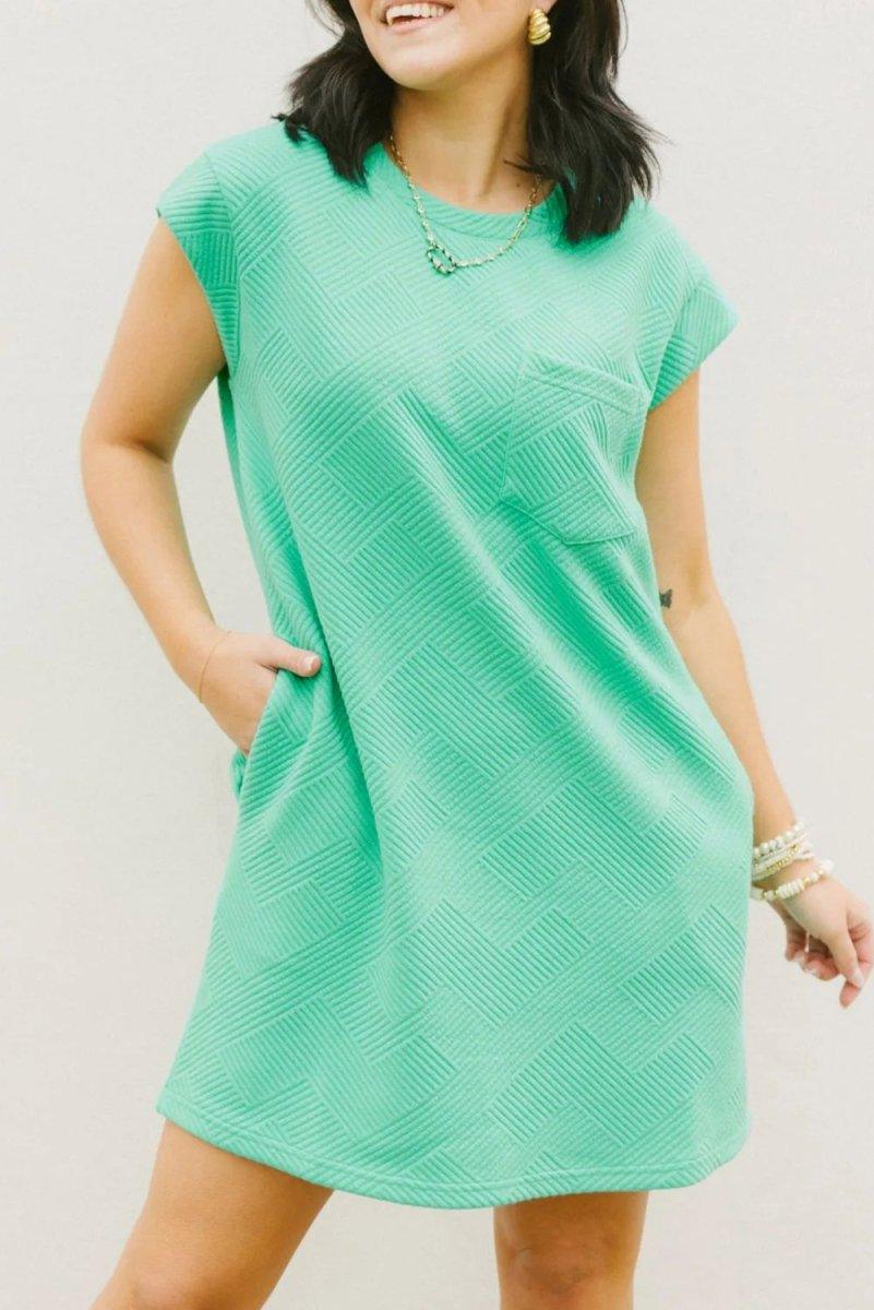 Mint Green T Shirt Dress - Klazzi Fashion Boutique