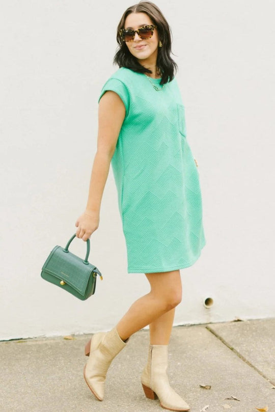 Mint Green T Shirt Dress - Klazzi Fashion Boutique