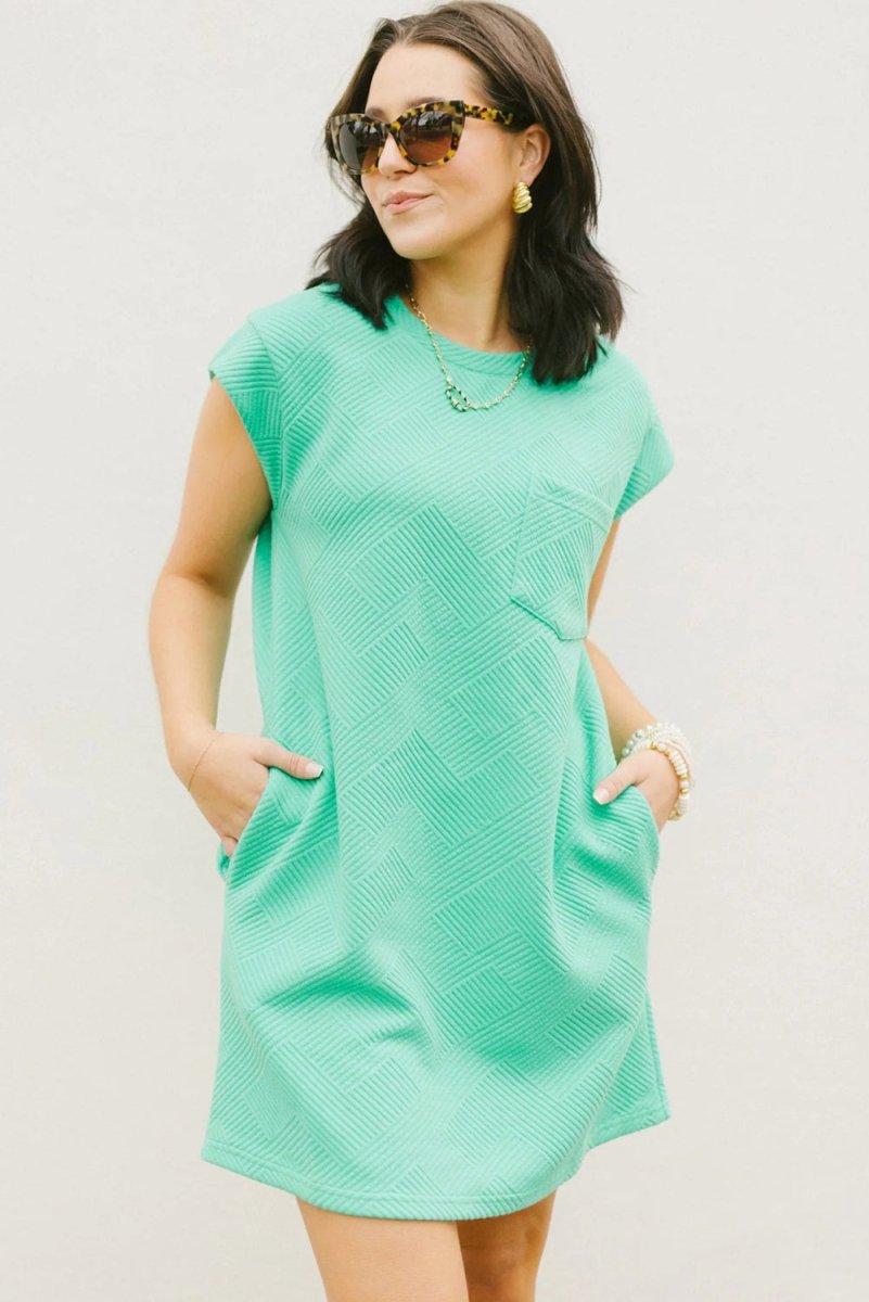 Mint Green T Shirt Dress - Klazzi Fashion Boutique