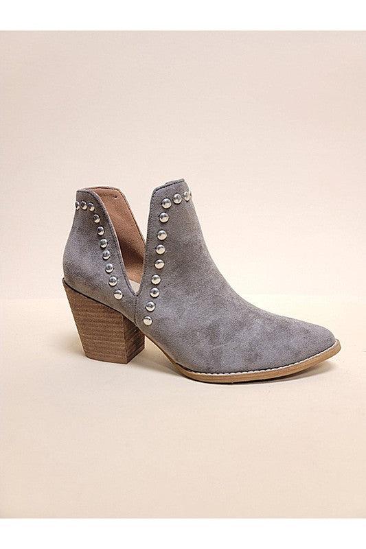 MISTY-106-STUD ANKLE BOOTIES - Klazzi Fashion Boutique