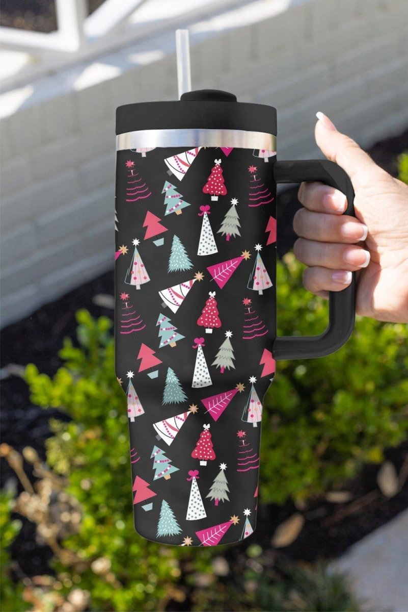 Multicolor Christmas Tree Thermos Cup - Klazzi Fashion Boutique