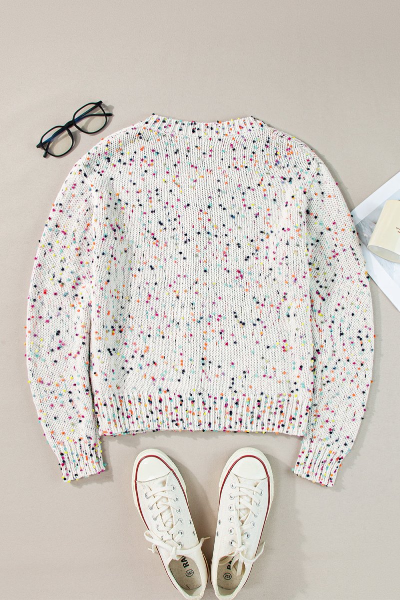 Multicolor Confetti Sweater Cardigan - Klazzi Fashion Boutique