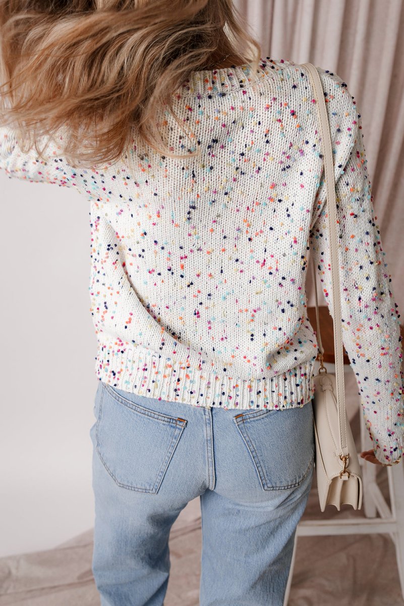 Multicolor Confetti Sweater Cardigan - Klazzi Fashion Boutique