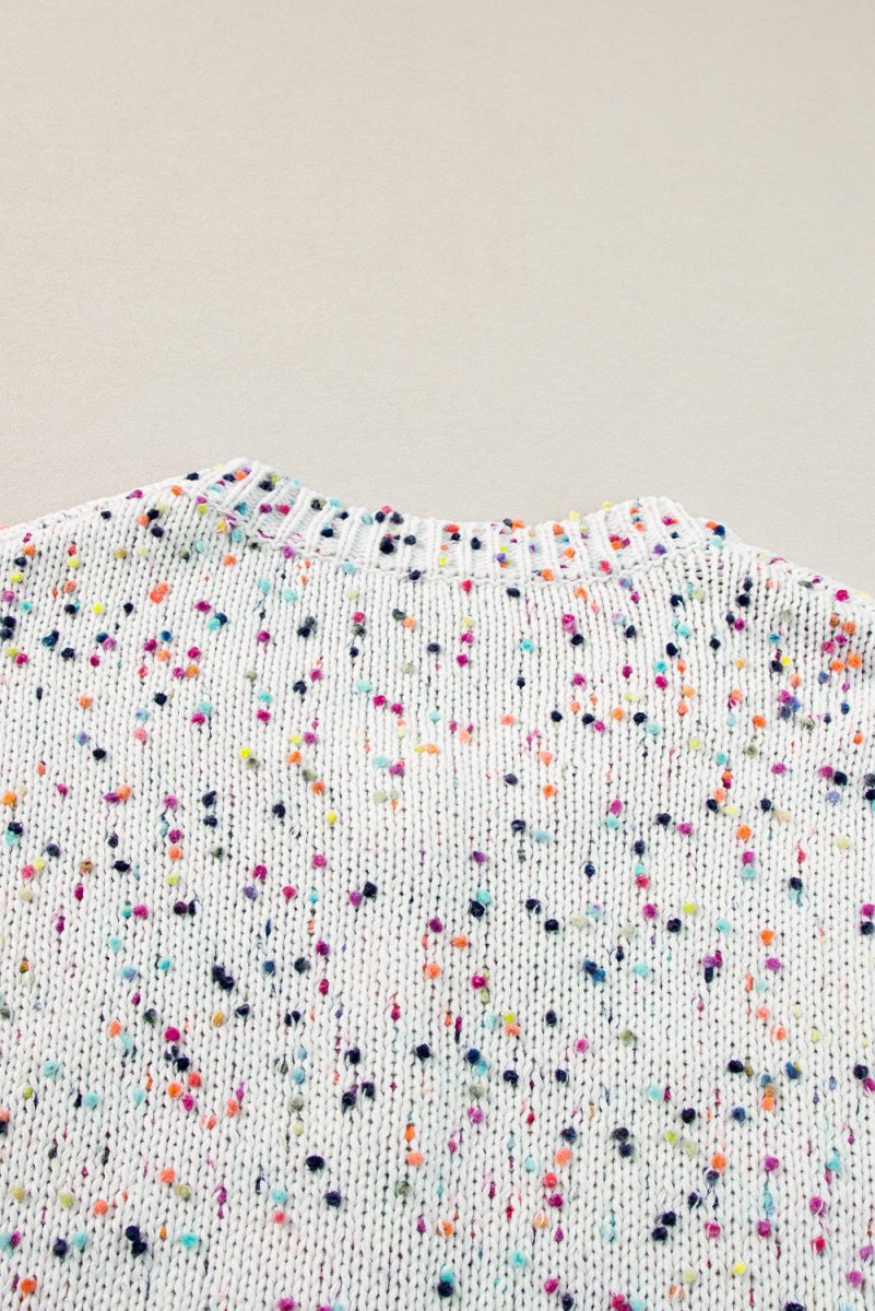 Multicolor Confetti Sweater Cardigan - Klazzi Fashion Boutique