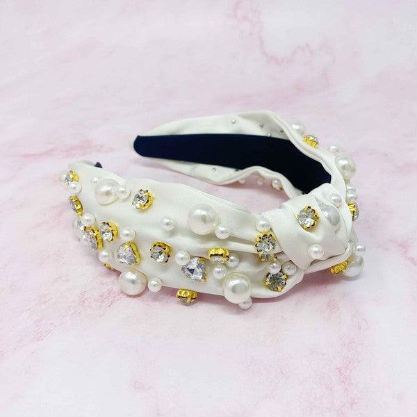 My Winslet Jeweled Satin Headband - Klazzi Fashion Boutique