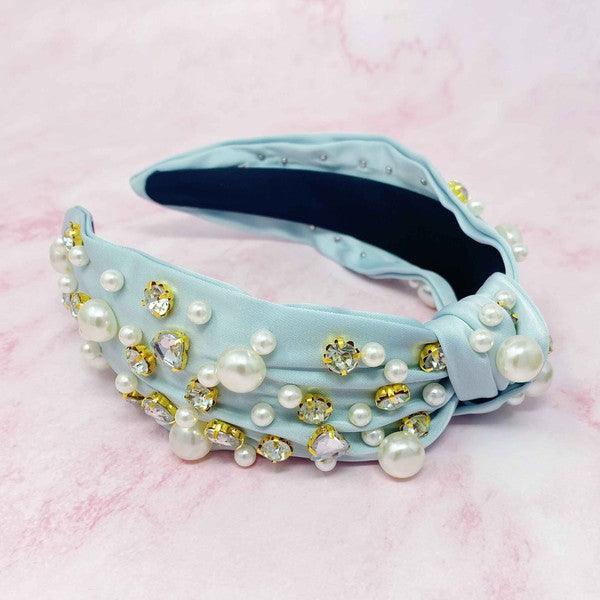 My Winslet Jeweled Satin Headband - Klazzi Fashion Boutique