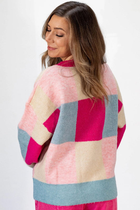 Natelie Multicolor Slouchy Sweater - Klazzi Fashion Boutique