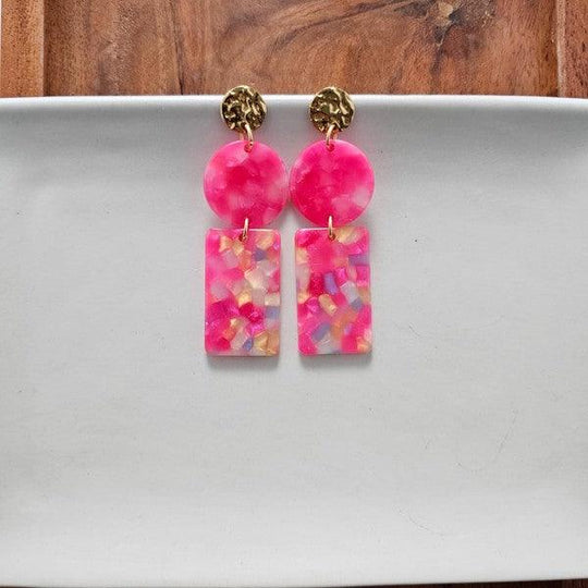 Nora Tropical Pink Earrings