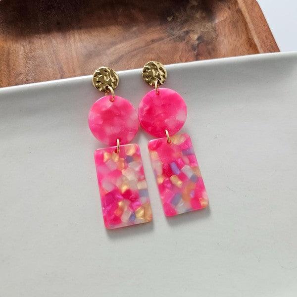 Nora Earrings - Tropical Pink - Klazzi Fashion Boutique