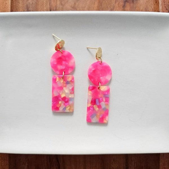 Nora Earrings - Tropical Pink - Klazzi Fashion Boutique