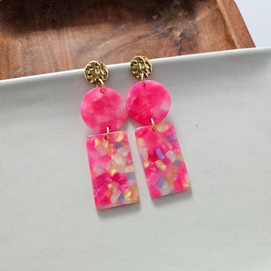 Nora Tropical Pink Earrings - Klazzi Fashion Boutique