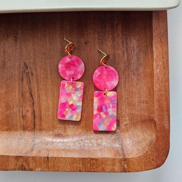 Nora Tropical Pink Earrings - Klazzi Fashion Boutique