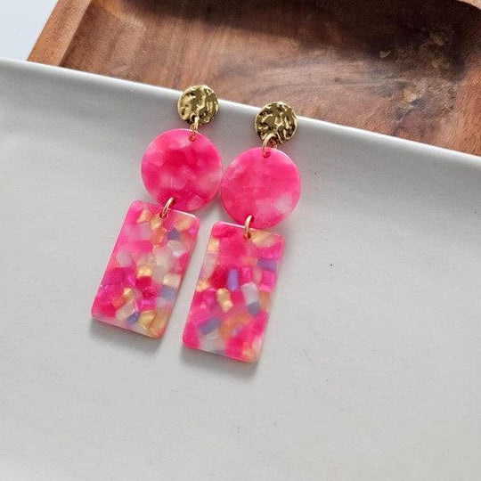 Nora Tropical Pink Earrings - Klazzi Fashion Boutique