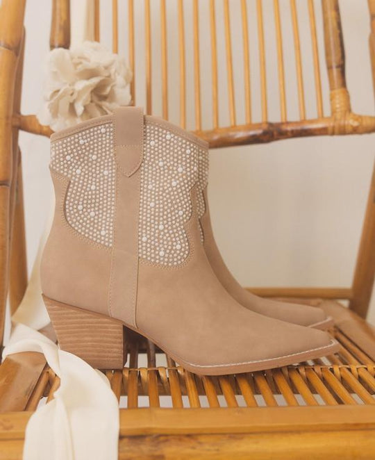 OASIS SOCIETY Cannes - Pearl Studded Western Boots - Klazzi Fashion Boutique