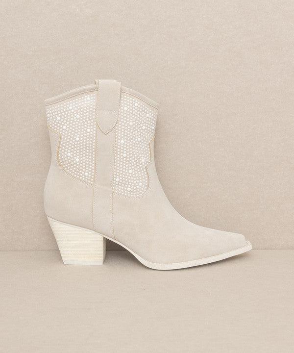 OASIS SOCIETY Cannes - Pearl Studded Western Boots - Klazzi Fashion Boutique