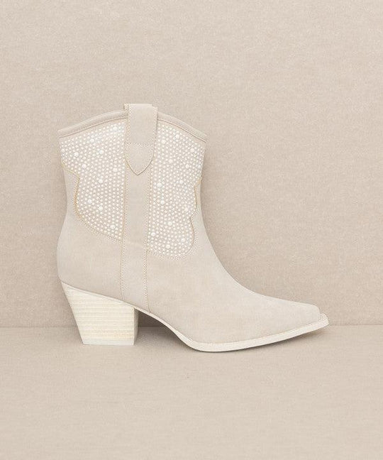 OASIS SOCIETY Cannes - Pearl Studded Western Boots - Klazzi Fashion Boutique