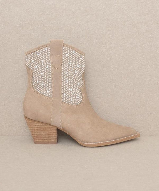 OASIS SOCIETY Cannes - Pearl Studded Western Boots - Klazzi Fashion Boutique