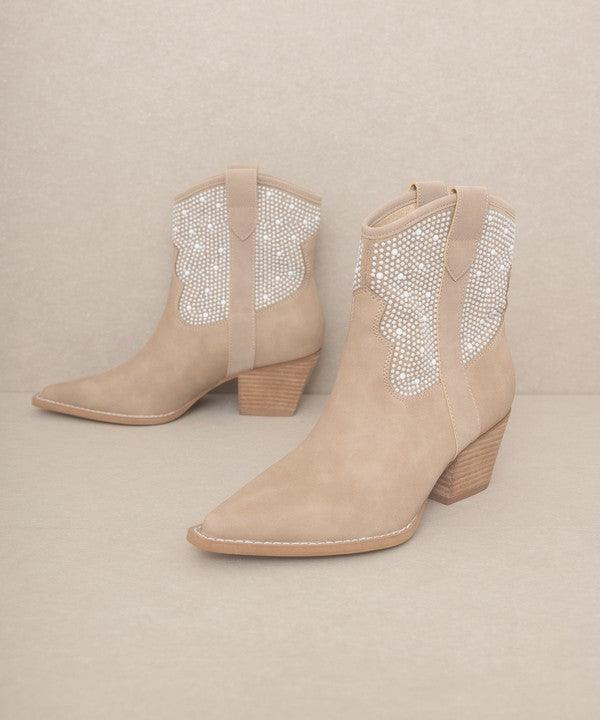 OASIS SOCIETY Cannes - Pearl Studded Western Boots - Klazzi Fashion Boutique