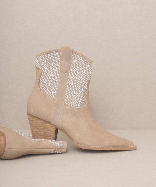 OASIS SOCIETY Cannes - Pearl Studded Western Boots - Klazzi Fashion Boutique