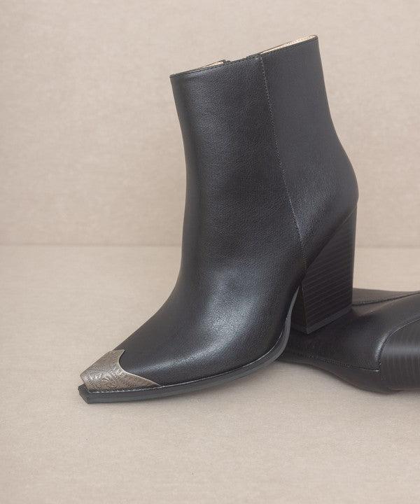 OASIS SOCIETY Zion - Bootie with Etched Metal Toe - Klazzi Fashion Boutique