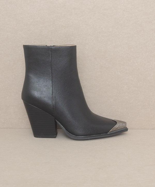 OASIS SOCIETY Zion - Bootie with Etched Metal Toe - Klazzi Fashion Boutique