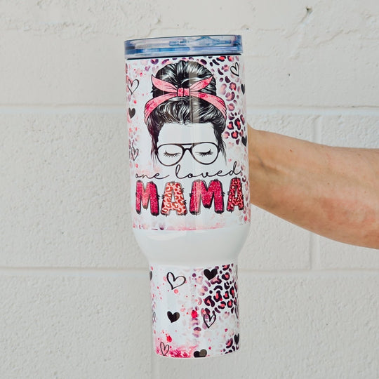 "One Loved Mama" Graphic Tumbler - Klazzi Fashion Boutique