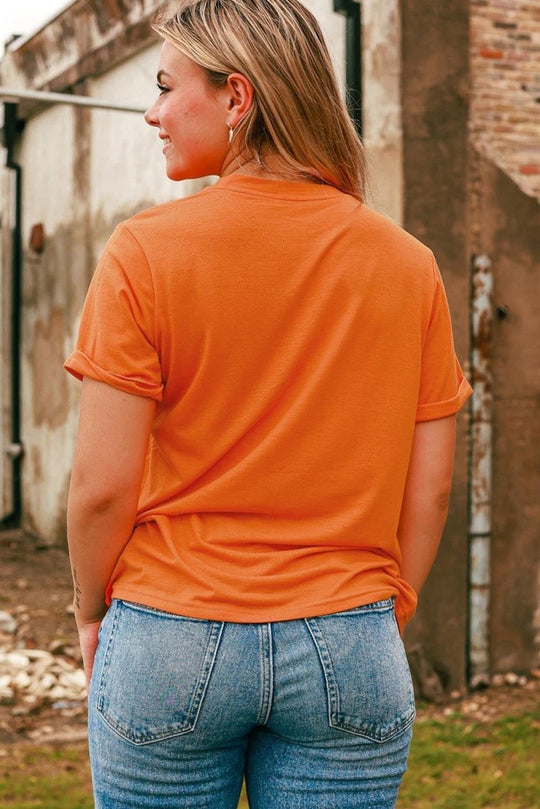 Orange "HOWDY FALL" Western Pumpkin T-Shirt - Klazzi Fashion Boutique