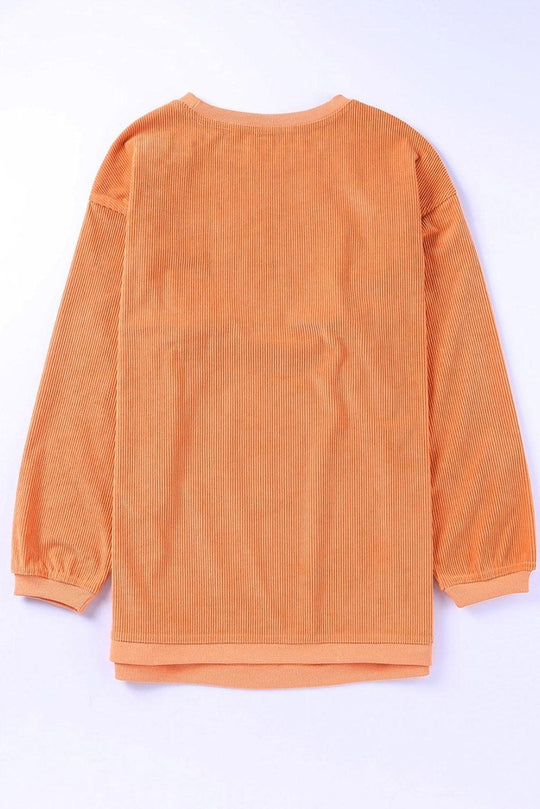 Orange "Howdy Pumpkin" Halloween Graphic Sweatshirt - Klazzi Fashion Boutique