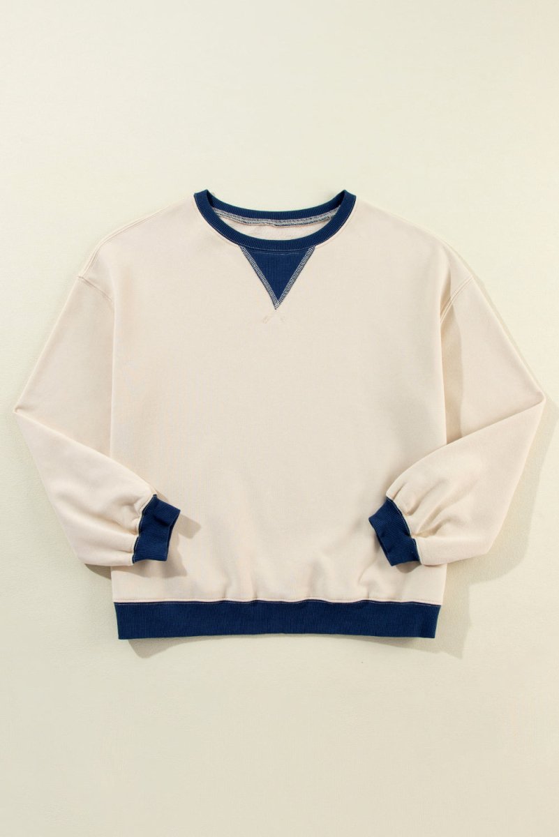 Oversized Drop Shoulder Sweatshirt - Klazzi Fashion Boutique