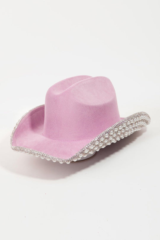 Pearl Fame Rhinestone Cowboy Hat - Klazzi Fashion Boutique