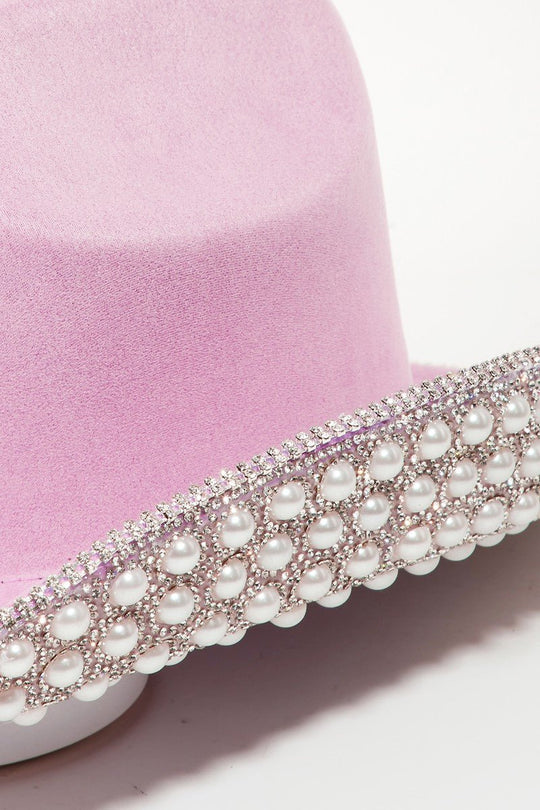 Pearl Fame Rhinestone Cowboy Hat - Klazzi Fashion Boutique