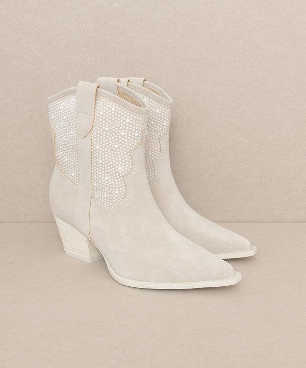 Pearl Studded Western Boots - Klazzi Fashion Boutique