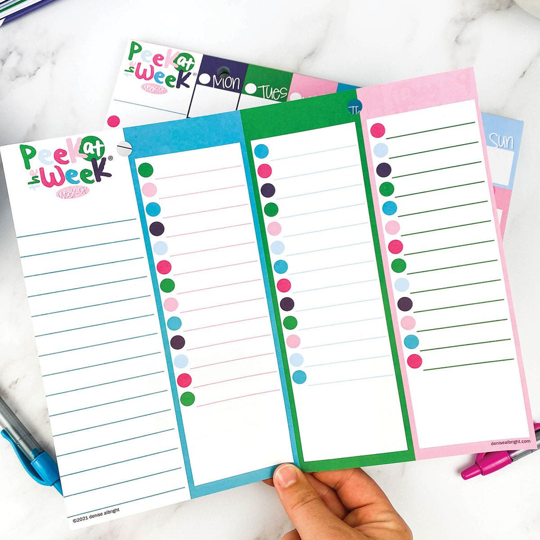 Peek at the Week Weekly Planner Pad - Klazzi Fashion Boutique