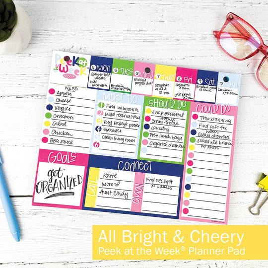 Peek at the Week Weekly Planner Pad - Klazzi Fashion Boutique