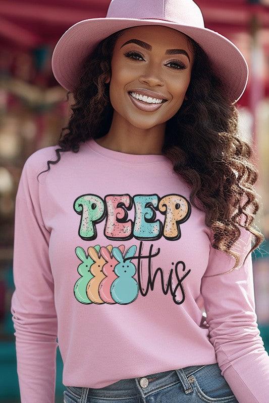 "Peep This" Long Sleeve Top - Klazzi Fashion Boutique