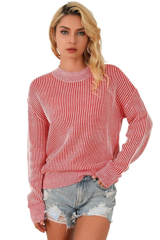 Peppermint Striped Sweater - Klazzi Fashion Boutique