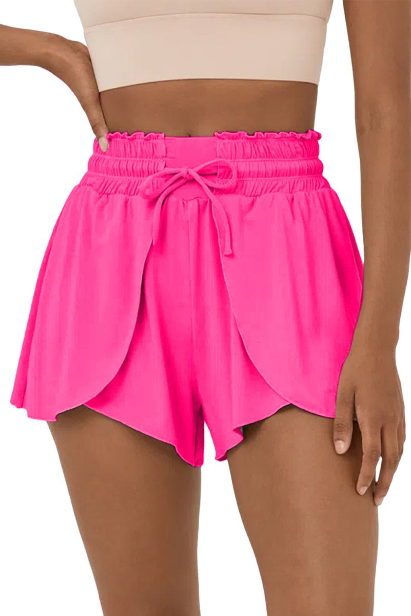 Petal Wrap Flowy Swim Shorts - Klazzi Fashion Boutique