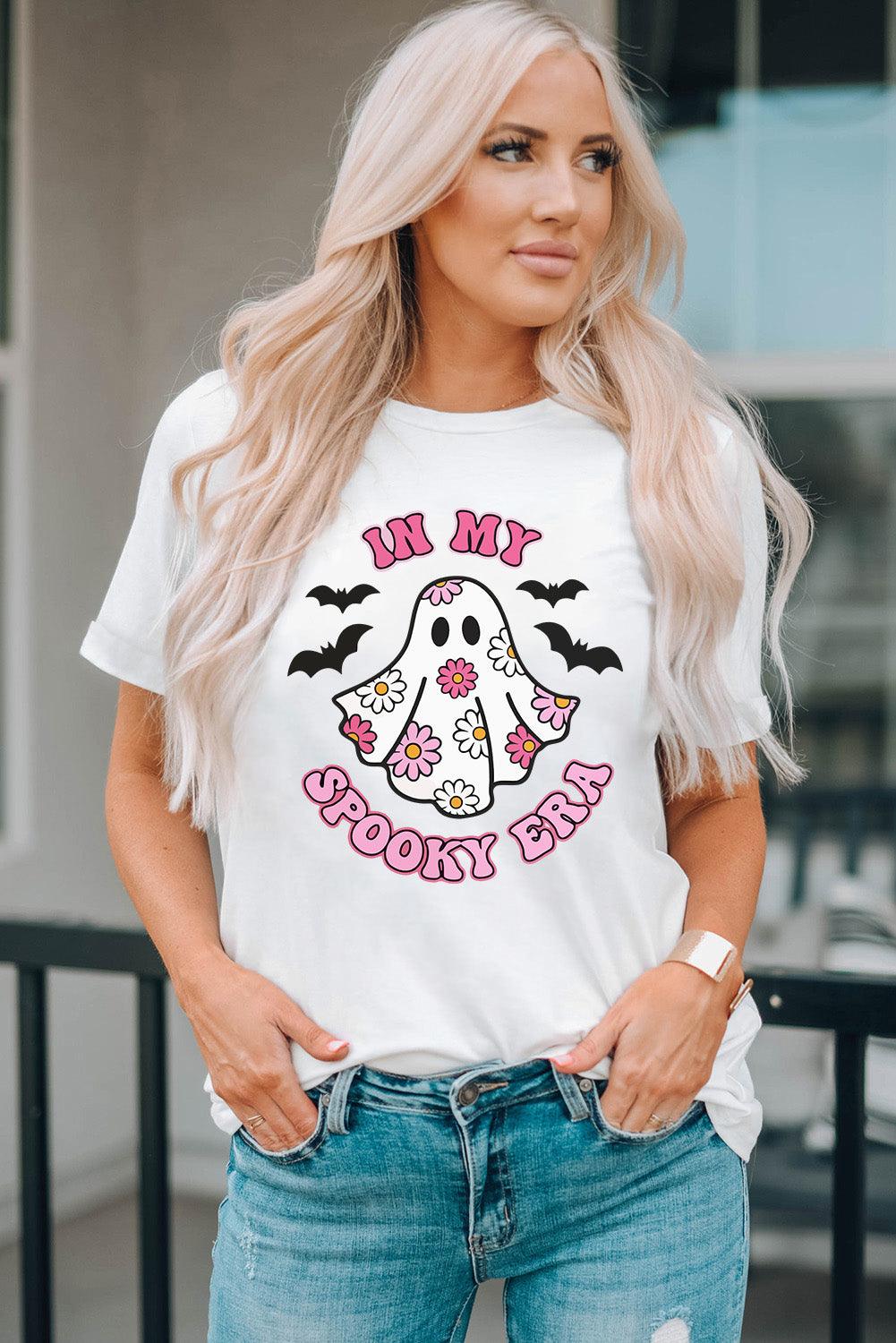  "IN MY SPOOKY ERA" Halloween Pink Tee