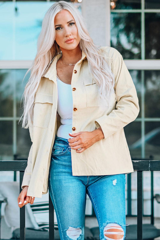 Reba Ribbed Blazer Shacket